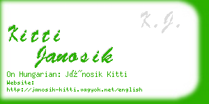 kitti janosik business card